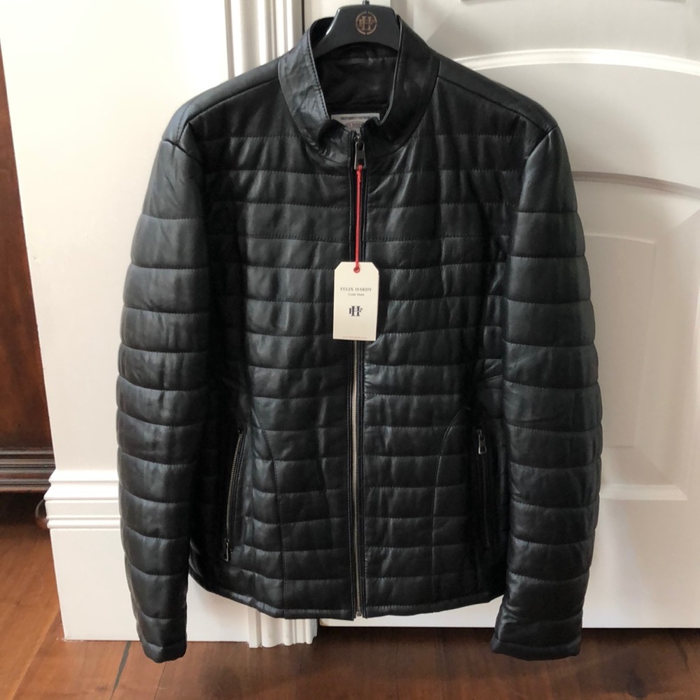 FELIX HARDY LEATHER JACKET - new with tags